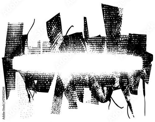 Cityscape Reflects on Water dotted