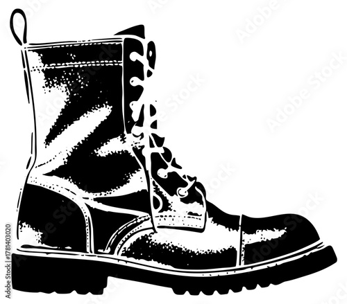 Combat boot strength in illustration