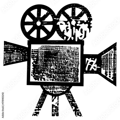 Vintage film camera projects nostalgia in a retro setting