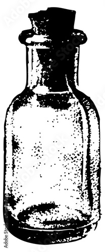 Glass bottle stands isolated illustration