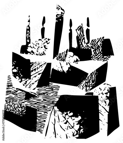 Candles Illuminate Celebration with Texture