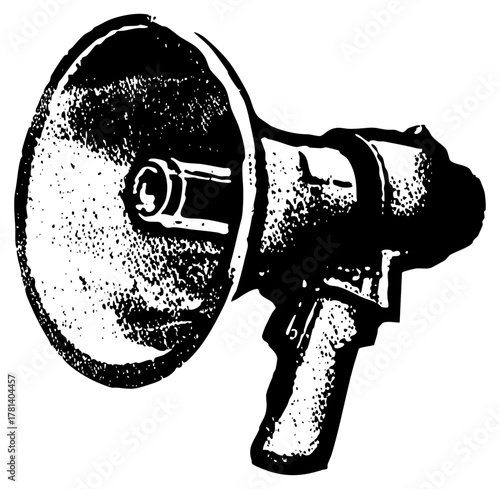 Megaphone Announces News in a Public Forum