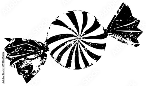 Candy twists playfully in a sweet shop