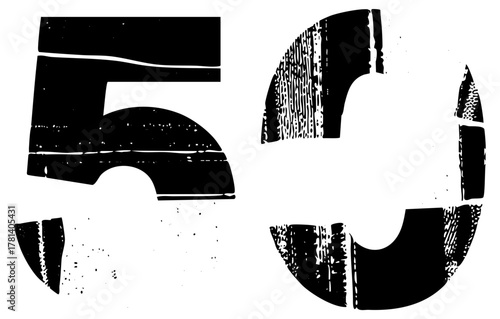 Numbers display strength in a vintage aesthetic