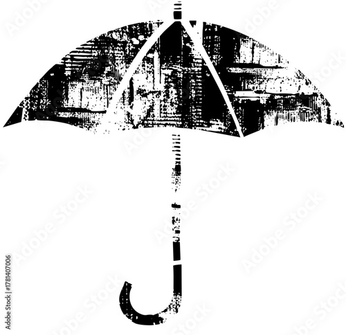 Umbrella texture in a weather illustration