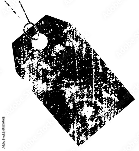 Price tag grunge texture in retail display