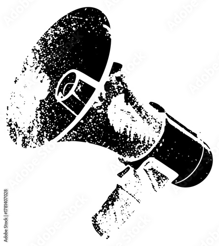 Megaphone Announces News in a Public Forum