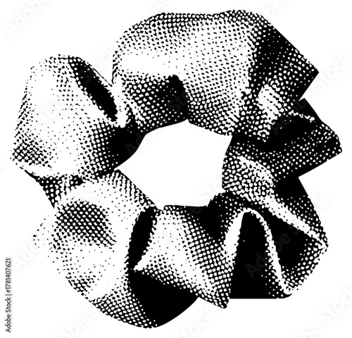 Flower blooms dynamically in halftone
