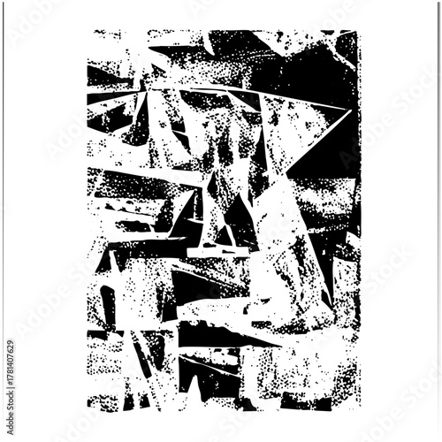 Abstract shapes explode with dynamic energy in a composition