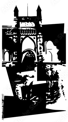 stands prominently in architectural illustration