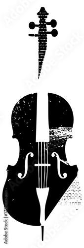 Cello illustration showcases texture in a musical composition