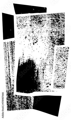 Abstract shapes interact dynamically in a composition
