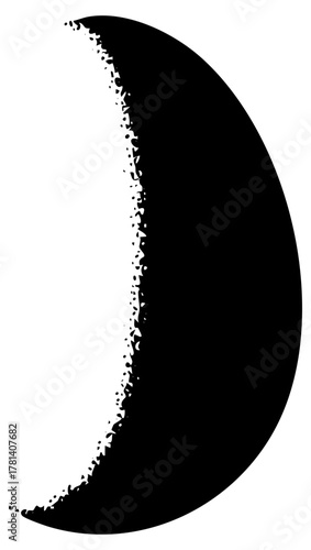 Moon Shines in Night Sky