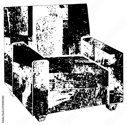 Armchair presents texture in a modern living room