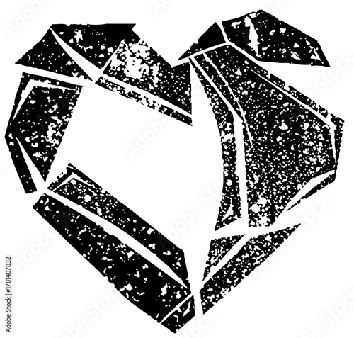 Heart Shape Illustrates Fragmentation Within Relationships