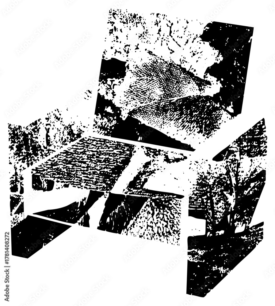 Obraz premium Abstract Shapes Explode in Textured Composition