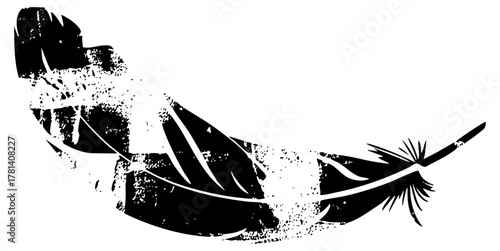 Feather floats gracefully in simplicity