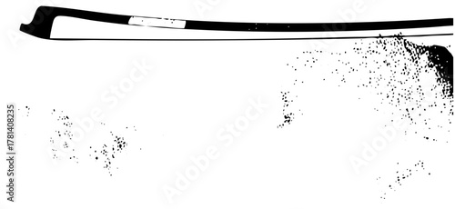 Violin bow creates brushstroke in artistic composition