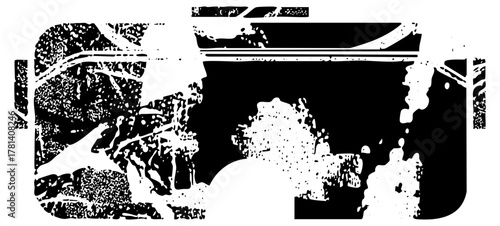 Waterfall cascades through forest geometric