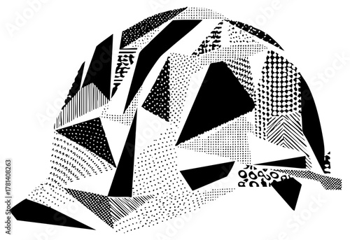 Abstract face explores geometry