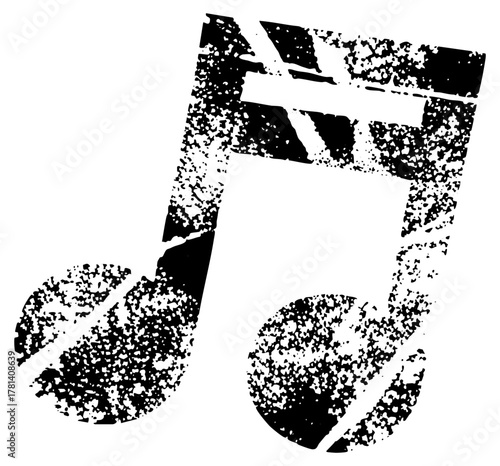Music Note Texture In Graphic Design