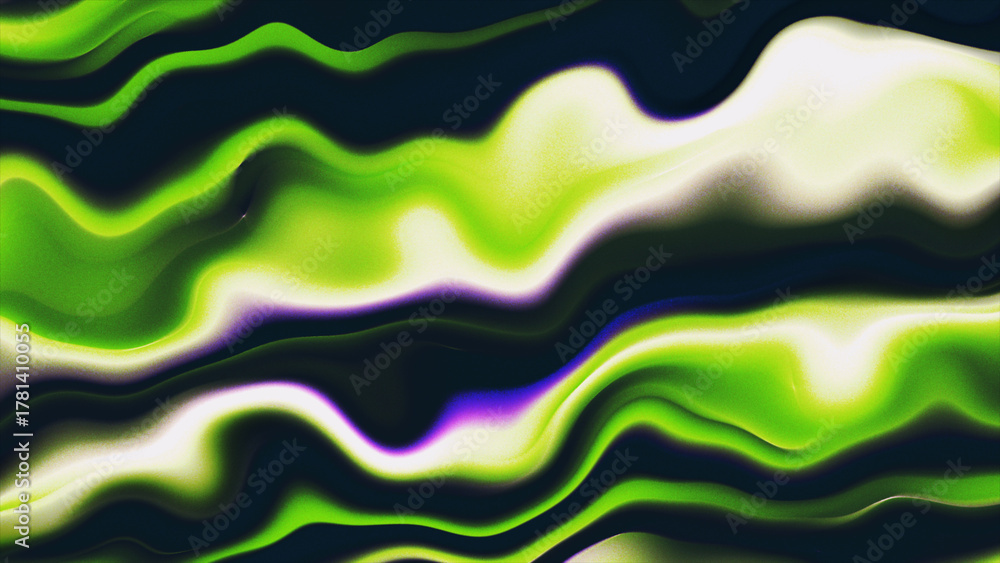 Fototapeta premium Liquid colors move in a wave-like pattern, abstract and blurred. Fluid dynamic art.