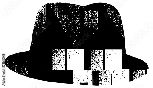 Fedora Illustrates Mystery in Noir Style