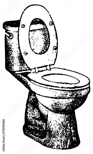 Toilet Illustrates Sanitation in Bathroom