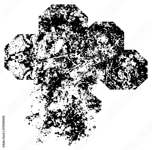 Grunge texture decay within abstract design