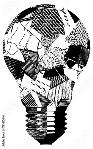 Skull Illustration Reveals Profile in geometric