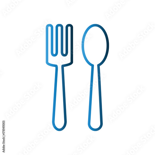 Spoon fork icon design template