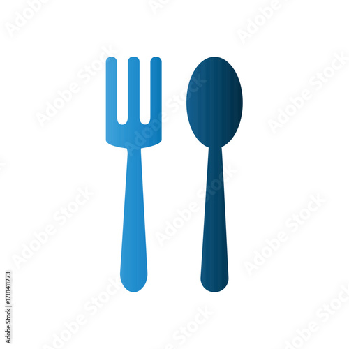 Spoon fork icon design template