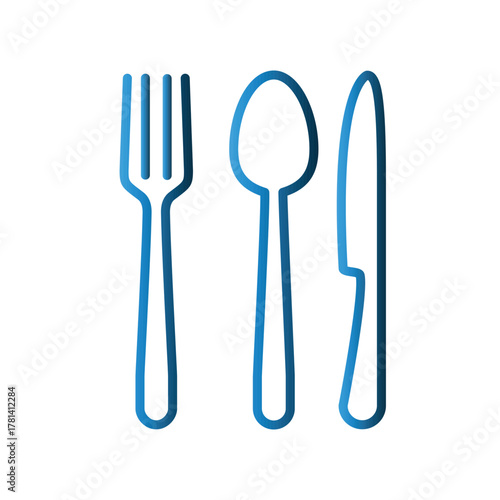 Spoon fork icon design template