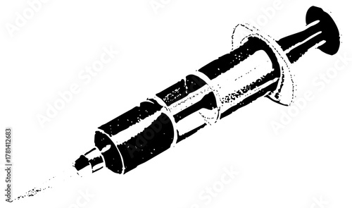 Syringe delivers medication in healthcare