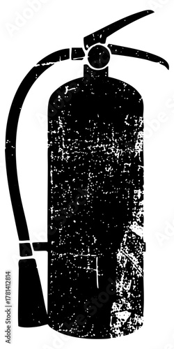 Fire extinguisher stands ready for emergency response in a safety context