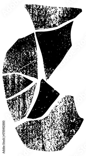 Broken glass shatters dramatically in a destructive scene