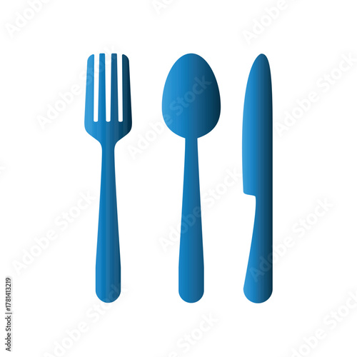 Spoon fork icon design template