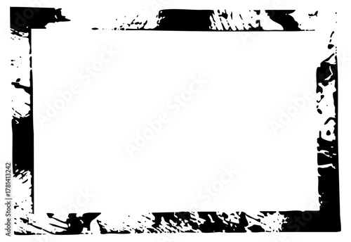 Grunge frame defines space for text in distressed border