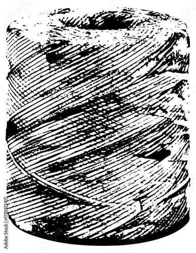 Yarn ball unravels in a craft setting