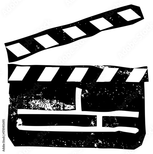 Clapperboard Opens Film Production Scene