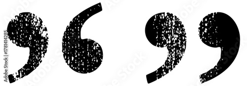 Commas Display Textured Typography for Design