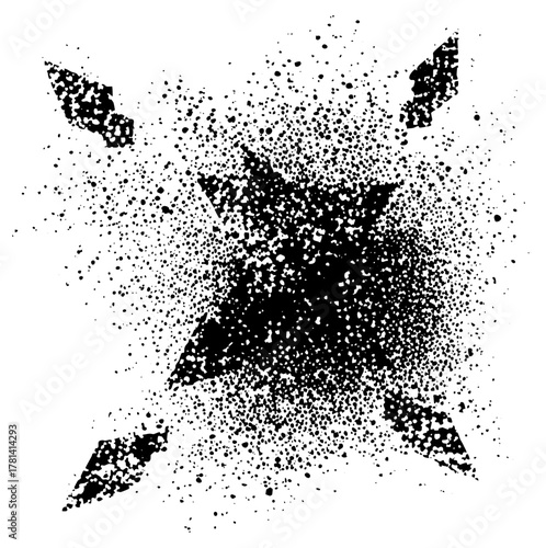 Explosion Shatters Glass splatter effect