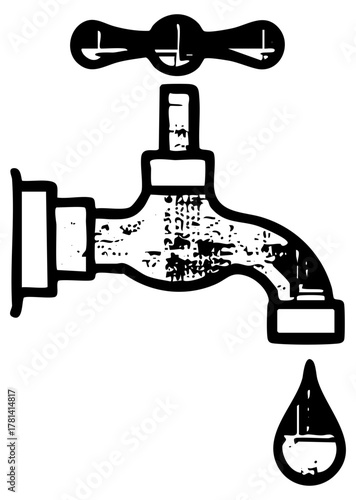 Water faucet drips in bathroom