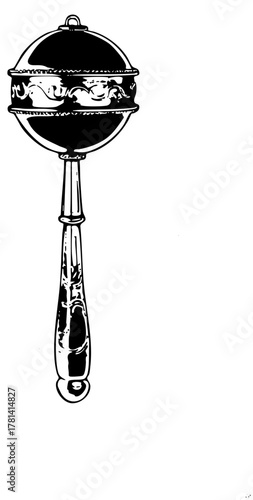 Baby Rattle Ornamentation for Nursery Decor