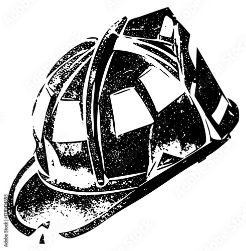 Firefighter Helmet Illustrates Protection in Emergency Services