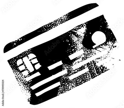 Credit card displaying damage in a financial crisis