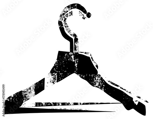 Clothes hanger silhouette in a minimalist wardrobe