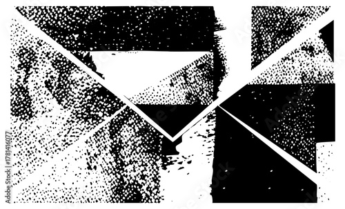 Abstract face explores fragmentation in graphic design