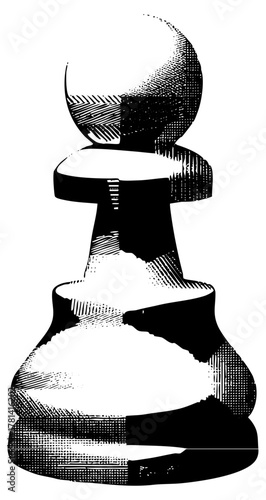 Chess Piece Illustrates Strategy in Competition