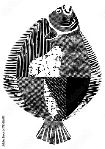 Flatfish Illustrates Texture in Aquatic Environment